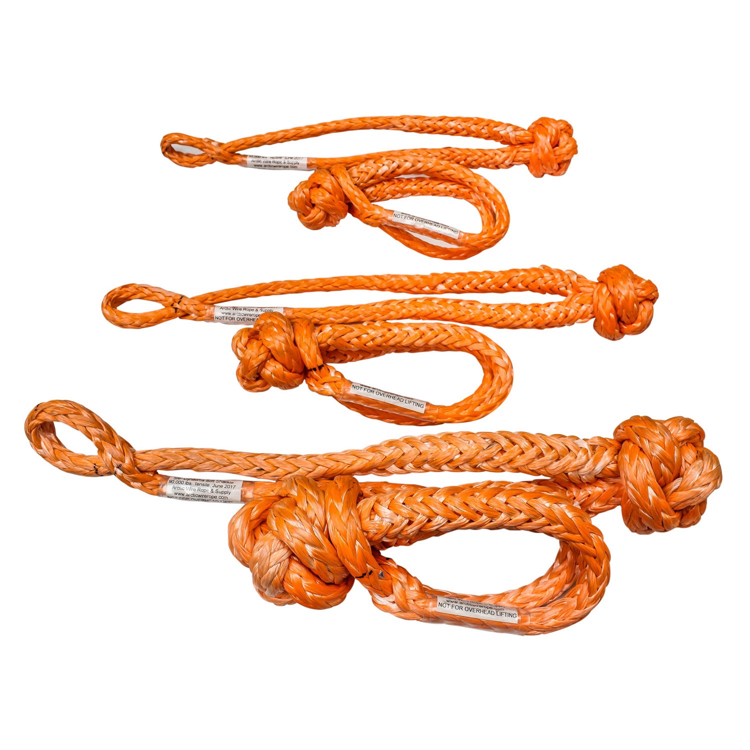 Blue NovelBee 2 Pack of Soft Shackles,UHWMPE 12 Strand Synthetic Rope,Inner core Dia:6mm;Bow Width:100mm