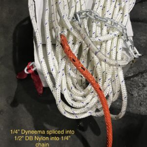 Synthetic Pulling Rope NEW 7/16"x 48' Dyneema Winch Line 12-Strand Braid